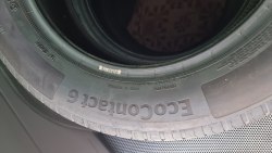 Комплект шин 215 60 R17 Continental EcoContact 6 23г. Остаток 100% как новая