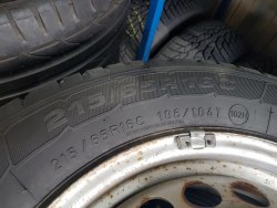Пара шин 215 65R16C Goodyear Marathon cargo 106/104T 19г. Остаток 100%
