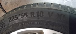 Комплект шин 225 55 r18 Continental WinterContact TS870p 21г. Пара нов. Пара7мм