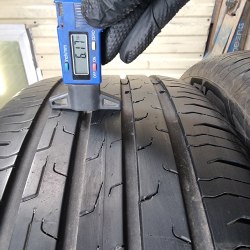 Комплект шин 235 55 r18 Continental EcoContact 6 21г. 90-95%остаток 6.3мм. 5.7мм