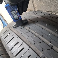 Комплект шин 235 55 r18 Continental EcoContact 6 21г. 90-95%остаток 6.3мм. 5.7мм