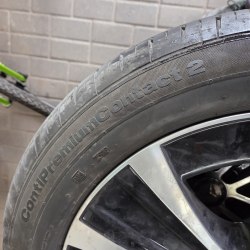 Пара шин 215 55 r18 Continental ContiPremiumContact2 17г 7.5мм с минимальным износом