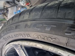 Пара шин 245 40 r18 Goodyear Eagle nct5 rsc 7mm+-16gсост новой
