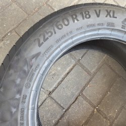 Комплект шин 225 60 r18 Continental PremiumContact 6 XL 22г. Остаток 6.6.5мм