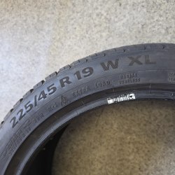 225 45 r19 Continental AllseasnContact 96W XL 3221g