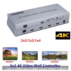 Контроллер видеостены - HDVW2x2HD (Разрешение FullHDx2K - 2x2, 1x2, 1x4)
