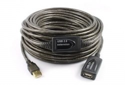 USB удлинитель 25 метров активный, кабель USB 2.0 25M