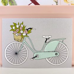 Вкладыш "Велосипед с цветами" 5*7