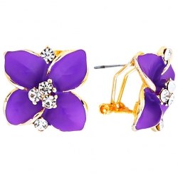 Серьги MIA collection "Цветок" фиолетовый
