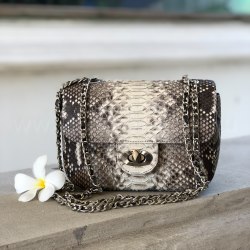 Сумка crossbody из натуральной кожи питона MINI без покраски