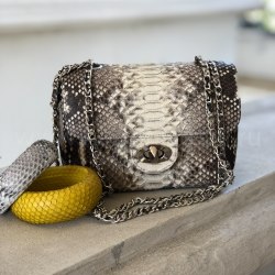 Сумка crossbody из натуральной кожи питона MINI без покраски