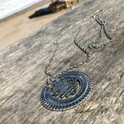 Ожерелье с подвеской "Геометрия" на цепочке, металл, серебряный цвет
