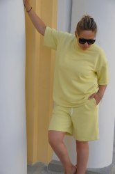 Спортивный костюм с шортами лимонно-желтый HEDONIST