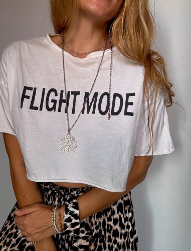 Футболка CROP из 100% хлопка FLIGHT MODE