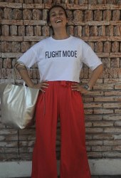 Футболка CROP из 100% хлопка FLIGHT MODE