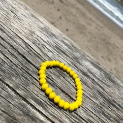Браслет из хрустальных бусин ярко-желтый 8 мм