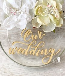 Зеркальный акрил "Our wedding" Leomammy