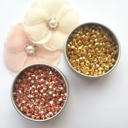 Кристаллы 4,5 мм золото и розовое золото