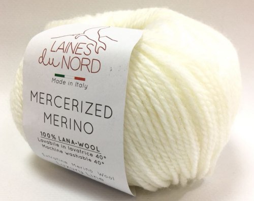 Пряжа Laines Du Nord Mercerized merino 01 белый