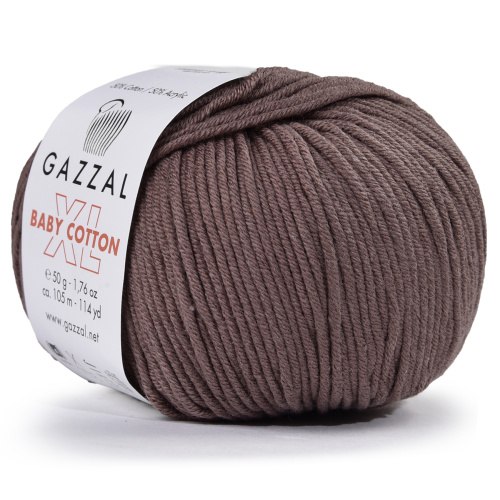 Пряжа Газзал Бейби Коттон XL (Gazzal Baby Cotton XL) 3455 какао