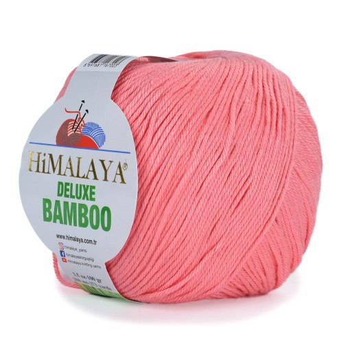 Пряжа Гималая Делюкс Бамбук (Himalaya Deluxe Bamboo) 124-08 светло-коралловый