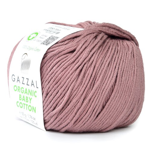 Пряжа Газзал Органик Беби Коттон (Gazzal Organic Baby Cotton) 433 розовое какао