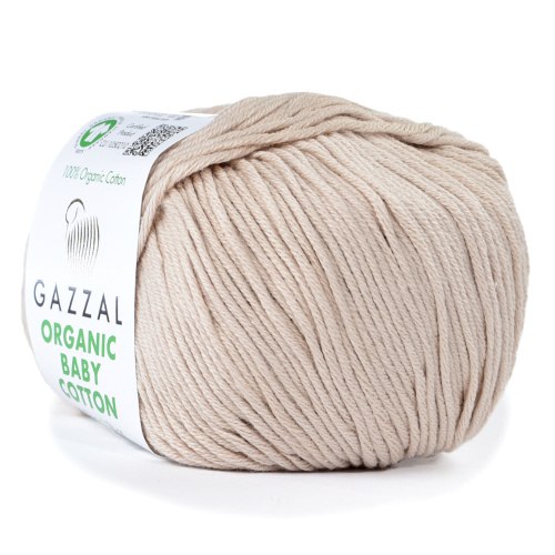 Пряжа Газзал Органик Беби Коттон (Gazzal Organic Baby Cotton) 444 топлёное молоко
