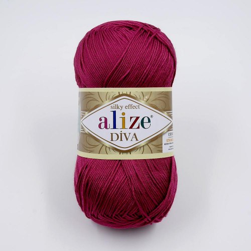 Пряжа Ализе Дива (Alize Diva) 326 тёмная фуксия