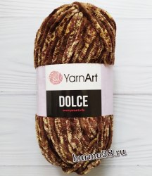 Пряжа Ярнарт Дольче (YarnArt Dolce) 804 коричневый принт
