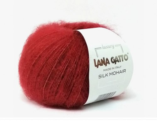 Пряжа Лана Гатто Силк Мохер (Lana Gatto Silk Mohair) 6026 тёмно-красный