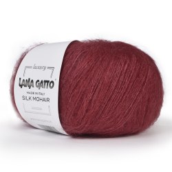 Пряжа Лана Гатто Силк Мохер (Lana Gatto Silk Mohair) 6026 тёмно-красный