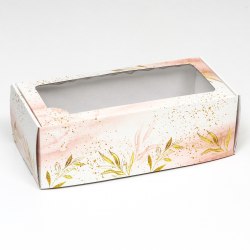 Коробка самосборная, с окном, «Безмятежность» 16×35×12 см арт. 9622147