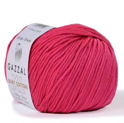 Пряжа Газзал Бейби Коттон XL (Gazzal Baby Cotton XL) 3415 малиновы