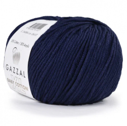 Пряжа Газзал Бейби Коттон XL (Gazzal Baby Cotton XL) 3438 тёмно-синий