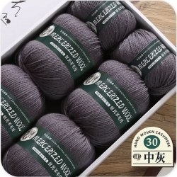 Пряжа Merserized Wool цвет 30 тёмно-серый