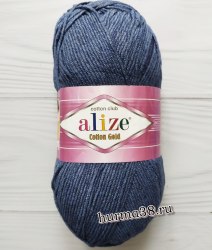 Пряжа Ализе Коттон Голд (Alize Cotton Gold) 203 джинс меланж