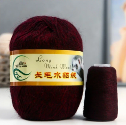 Пряжа Пух Норки цвет 27 бордо