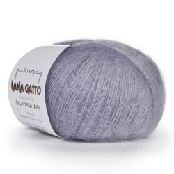 Пряжа Лана Гатто Силк Мохер (Lana Gatto Silk Mohair) 9374 серый шелк