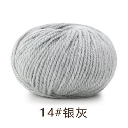 Пряжа Як Вул (Maoniurong) цвет 14 серебристо-серый