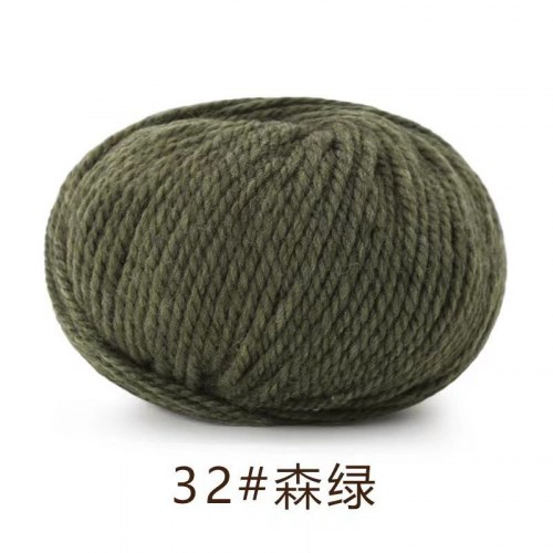 Пряжа Як Вул (Maoniurong) цвет 32 лесной зелёный