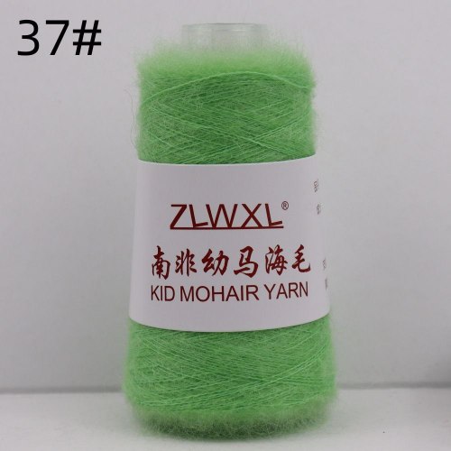 Пряжа Кид Мохер (Kid Mohair Yarn) цвет 37 молодая зелень