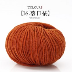 Пряжа Morandy цвет 16 оранжевый закат Пряжа Morandy цвет 16 оранжевый закат