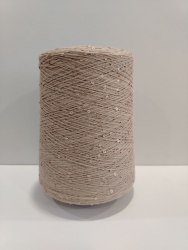 Пряжа Хлопок с пайетками цвет 03 бежевый