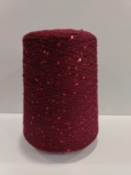 Пряжа Хлопок с пайетками цвет 26 бордо