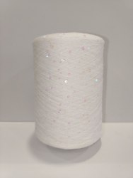 Пряжа Хлопок с пайетками цвет 52 белый