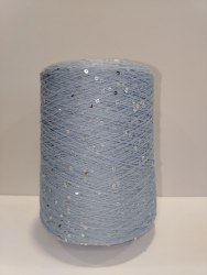 Пряжа Хлопок с пайетками цвет 71 голубой