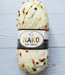 Пряжа Нако Кар Танеси (Nako Kar Tanesi) 60260 кремовый