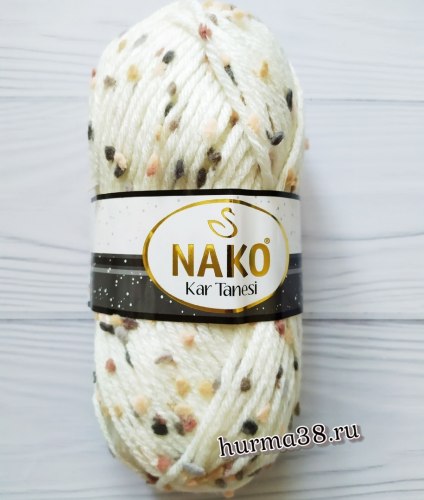 Пряжа Нако Кар Танеси (Nako Kar Tanesi) 60257 белый