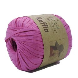 Пряжа Фибра Натура Раффия (Fibra Natura Raffia) 116-07 ярко-розовый