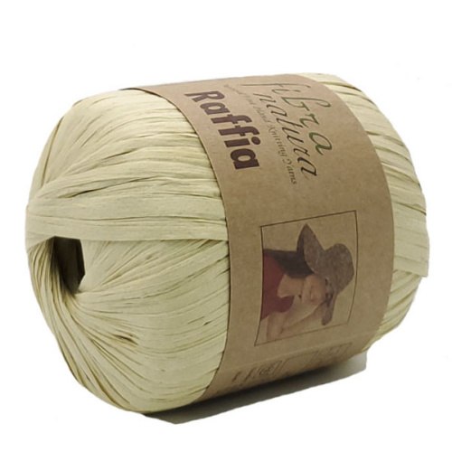 Пряжа Фибра Натура Раффия (Fibra Natura Raffia) 116-02 светлая солома